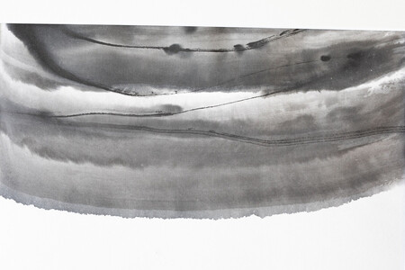 福岡市ゆかりの墨象作品《三魂》原画（A3額装）／「結びゆくものたち」三部作より