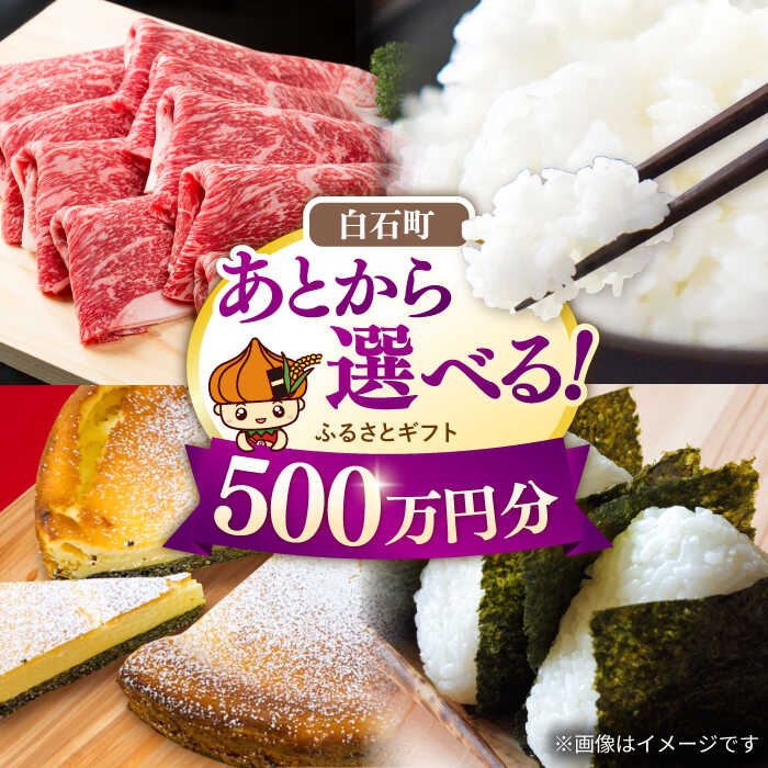 【ふるさと納税】【あとから選べる】白石町ふるさとギフト 500万円分 / あとから寄附 あとからギフト あとからセレクト 選べる寄付 選べるギフト 寄附 後から ふるさと納税 500万円 500万 肉 牛肉 米 無洗米 海鮮 のり 海苔 フルーツ 野菜 果物 おすすめ ランキング [IZY024]