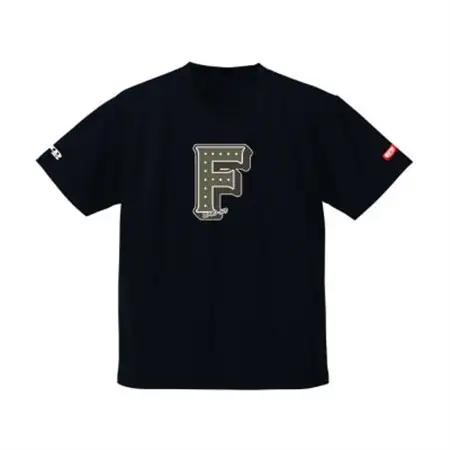 JTTA公認　卓球ユニフォーム【男女兼用(ドライ):XLサイズ】アルファベット　F　ブラック_装飾品・工芸品  洋服 _【1589227】