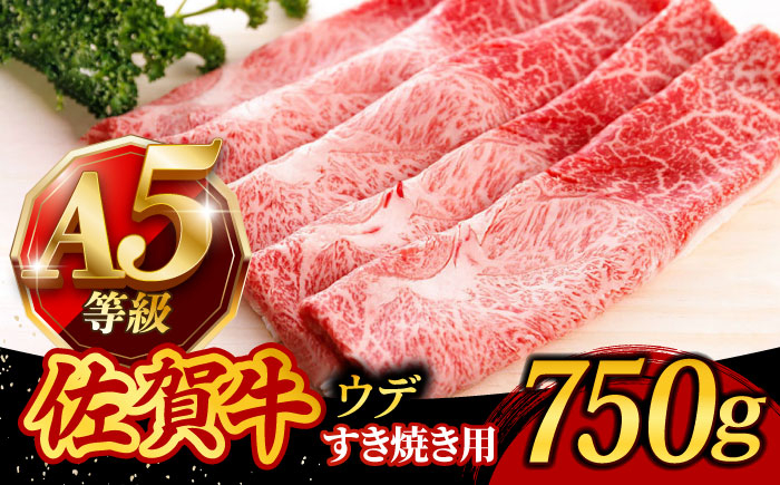 
【牛肉好きがうなるやわらかさ】佐賀牛 A5 すき焼き しゃぶしゃぶ 750g ウデ /焼肉どすこい[UCC013] 牛肉 肉 赤身 うで スライス
