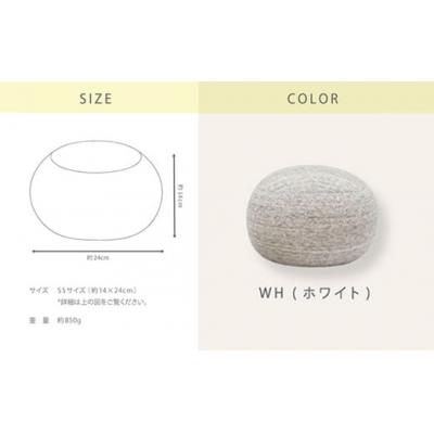 ふるさと納税 倉敷市 はぎもの舎　 リビングクッション・マロー【SSサイズ】【(2)WH(ホワイト)】 |  | 01