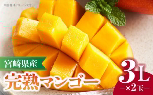 《2025年発送》宮崎県産完熟マンゴー 3L×2玉_M320-006