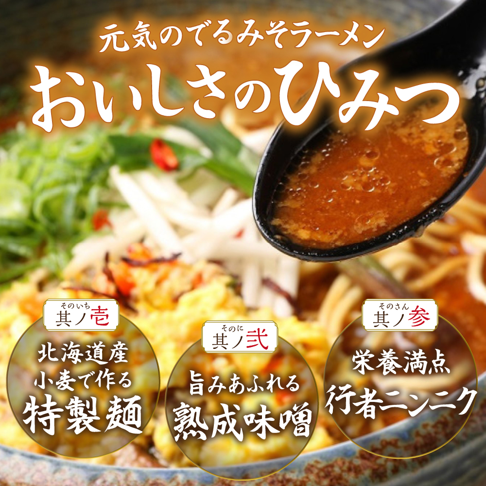 ラーメン札幌一粒庵【生麺8食（4食エコ包装×2箱）】元気のでるみそラーメン（ピリ辛味）