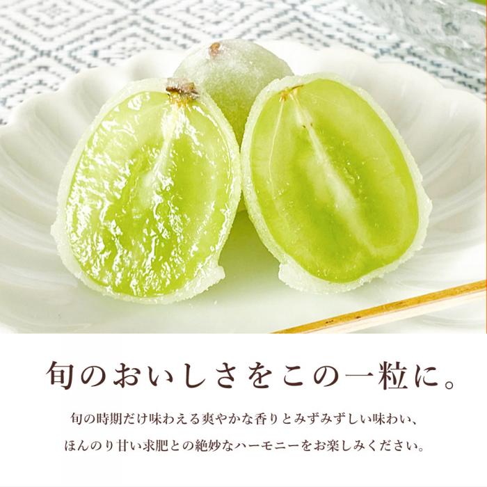 ＜先行受付＞ひとつぶの シャインマスカット 選べる個数 6個入 好評にて夏の定番商品化決定！共楽堂 シャインマスカット もぎたて 夏季限定 晴王 求肥 スイーツ 和菓子 018011