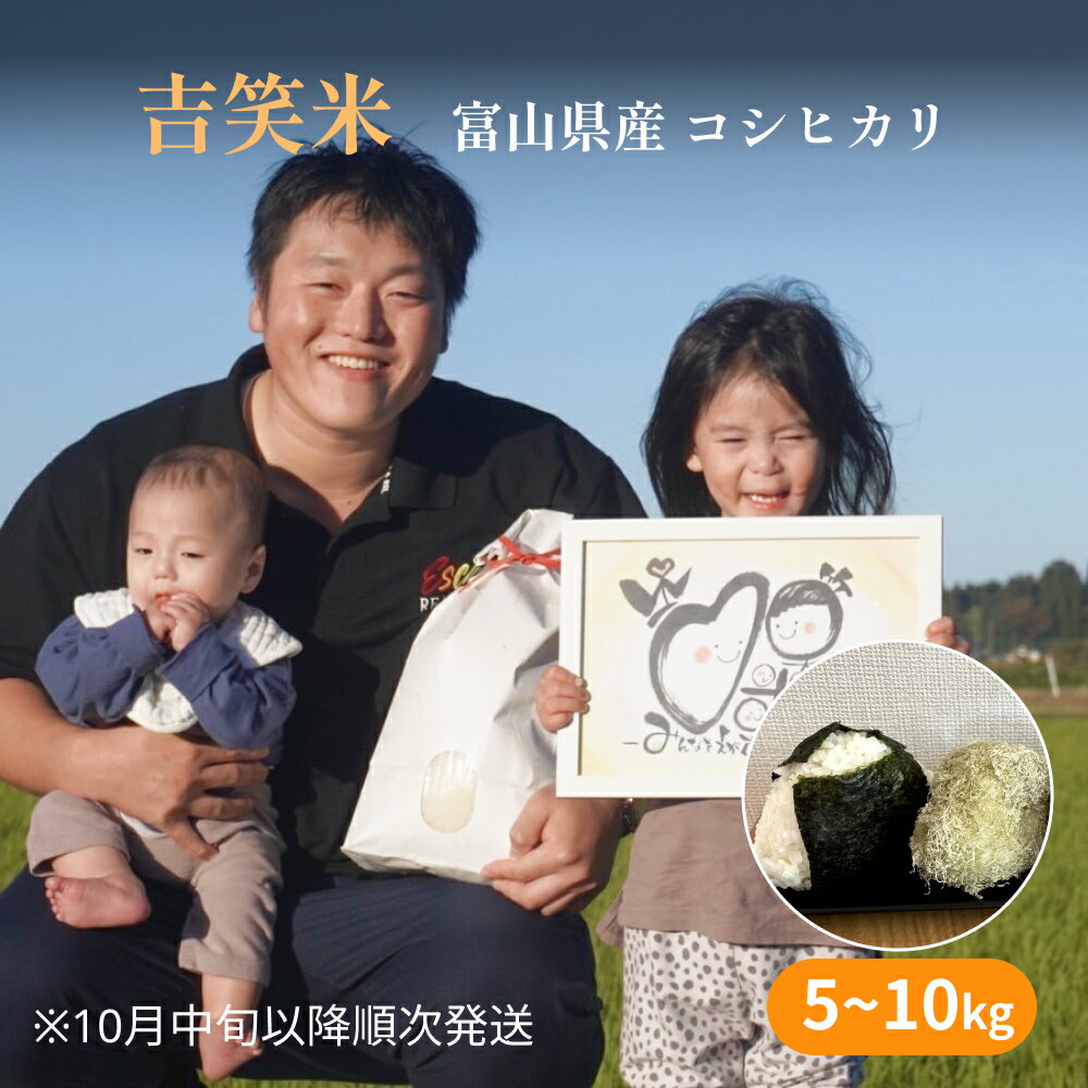 【ふるさと納税】【先行予約】令和7年産 富山県産 コシヒカリ 5-10kg 【2025年10月中旬以降順次発送】 | 富山県 氷見市 こしひかり 米 R6 白米 予約 精米