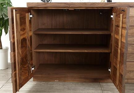 大川家具 クレーター 120cmリビングボード 台輪 天然木ウォールナット