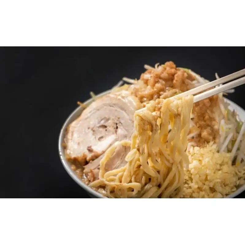G-しお：2食セット お取り寄せ 「二郎系 ラーメン」 塩とんこつ 麺類 豚 旨味 濃厚スープ 平打ち 太麺 絶妙 バランス 溶き卵 コク おじや 冷凍 トッピング ボリューム 
