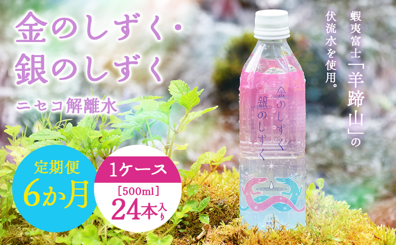 金のしずく・銀のしずく　ニセコ解離水 定期便6か月【19003】