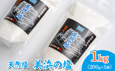 美浜の塩 1kg 200g×5袋 ｜天然塩 塩 食塩 ミネラル しお 天然 調味料 ソルト 海水塩 料理 味付 国産 おにぎり　愛知県 美浜町 食と健康の館 ※北海道・沖縄・離島への配送不可