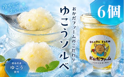柑橘 デザート 完熟ゆこうのご褒美ソルベ 6個セット アイス ジェラート ゆこう ご褒美 アイスクリーム  乳製品不使用 柑橘 みかん ゆこう 柚香 レモン ゆず ジャム 冷たい フルーツ 果物 常温配送 夏 冷たい 希少柑橘 ジャム