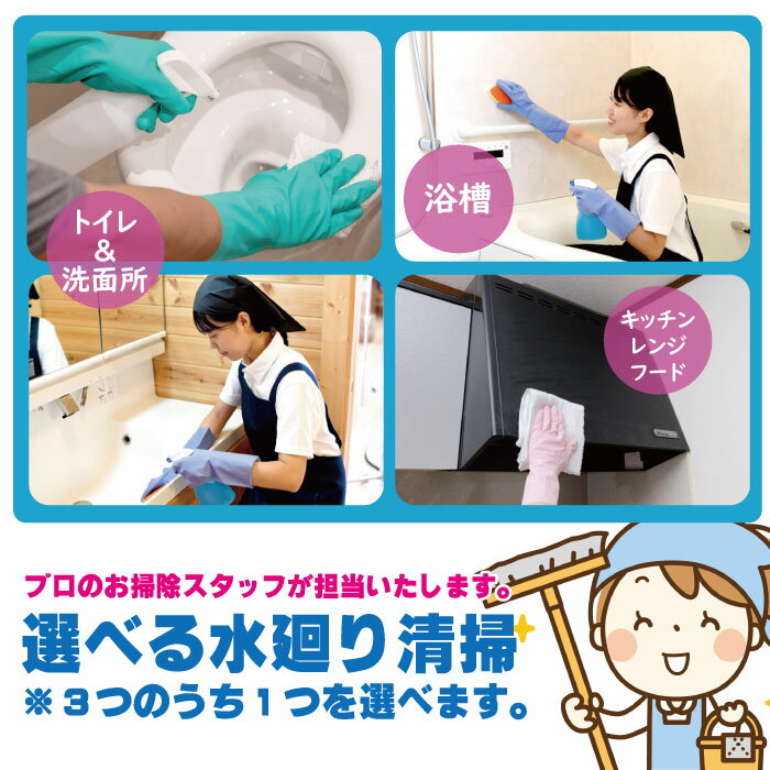 【ふるさと納税】選べる水回り清掃 代行 お掃除 浴室 トイレ 洗面台 キッチンフード 水回り【作業場所：高萩市内限定】