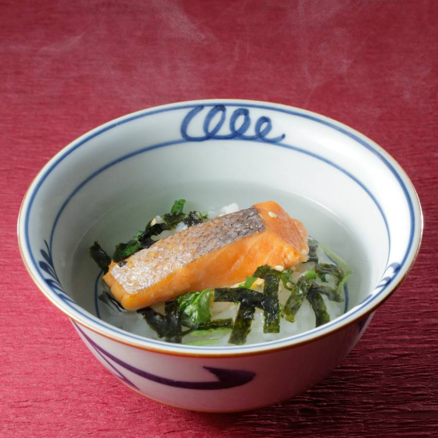 ＜京都吉兆＞「贅沢茶漬 ２種」（鮭・ふぐ）各2人前（計4人前）