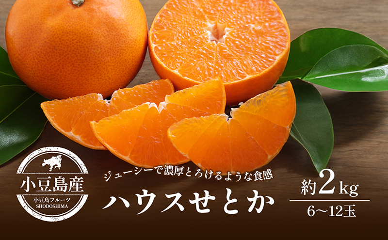 せとか 瀬戸香 柑橘 小豆島 香川県産 国産 瀬戸内 約2kg 6～12玉 小豆島せとか ジューシー 濃厚 とろける 薄皮 甘味 みかん 蜜柑 ミカン 柑橘類 果物 フルーツ くだもの 果物類 果実 生鮮 デザート ギフト 贈答用 五色青果 香川 土庄 香川県 土庄町
