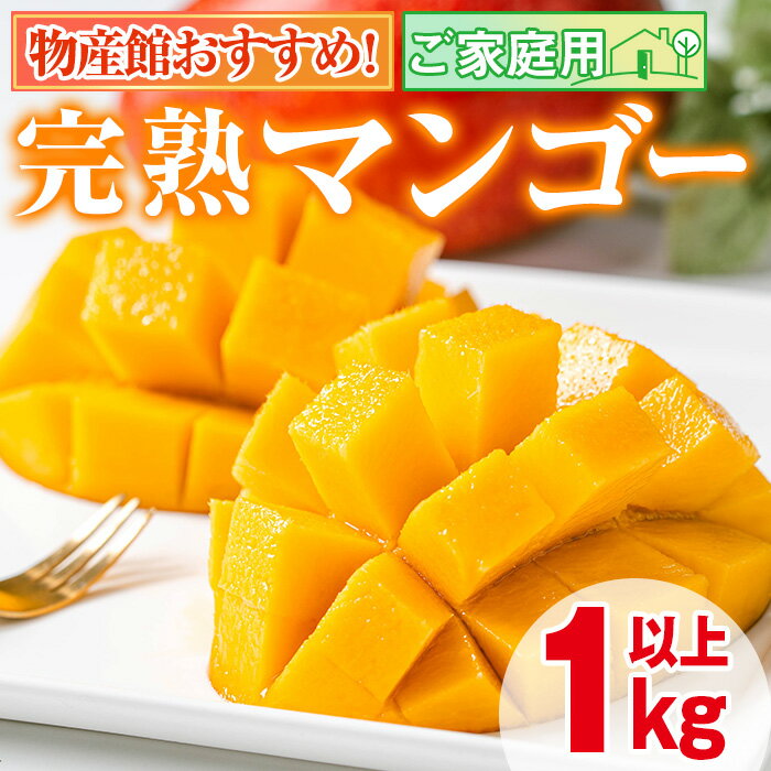【ふるさと納税】《高評価★4.94獲得》＜数量限定＞南国鹿児島県産の太陽の恵み！完熟マンゴー(計1kg以上・2-3個入り) 果物 フルーツ 果実 デザート 国産 冷蔵 【東串良物産館ルピノンの里】【0145910a】