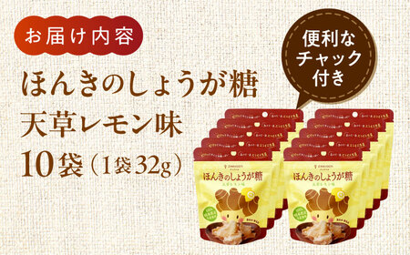 ほんきのしょうが糖 天草レモン味 32g×10袋【ジンジベル】[AYAD014]