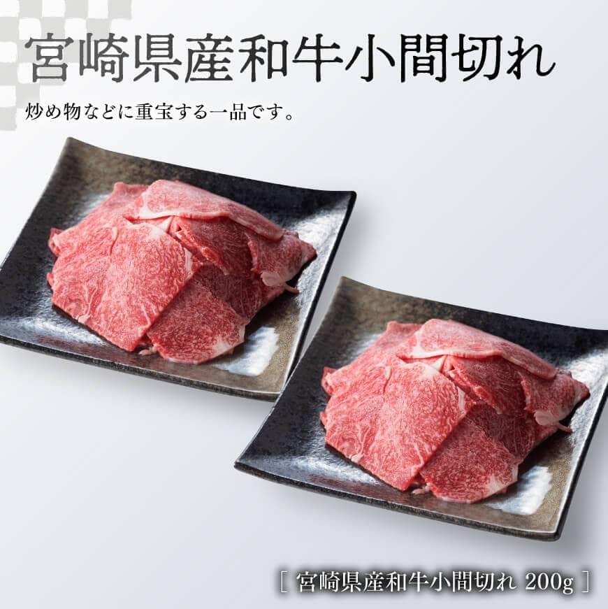 【期間限定】宮崎牛ウデ焼肉400g(宮崎県産和牛こま切れ200g付)計600g　牛肉牛肉牛国産牛肉黒毛和牛肉質等級4等級以上の牛肉牛肉焼肉送料無料牛肉 [D0616]