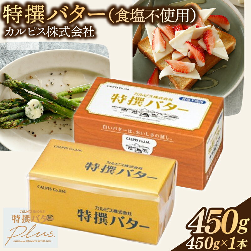 【ふるさと納税】 カルピス株式会社 特撰バター 450g × 1本 食塩不使用 カルピス バター