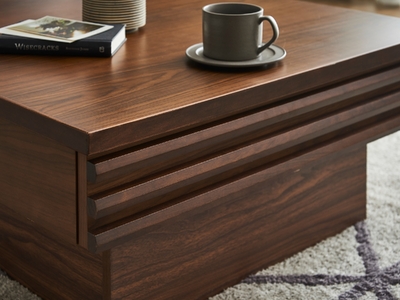 【開梱・設置】アストロ 80cm センターテーブル（ウォールナット）　AX025