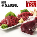 【ふるさと納税】国産 赤身上馬刺し 計1.2kg（200g×6パック） 馬肉 馬刺し 赤身 ウマ お肉 モモ肉 馬刺 専用のたれ付き おろし生姜 お酒のお供 おつまみ 真空パック 冷蔵 九州 熊本県 合志市 送料無料