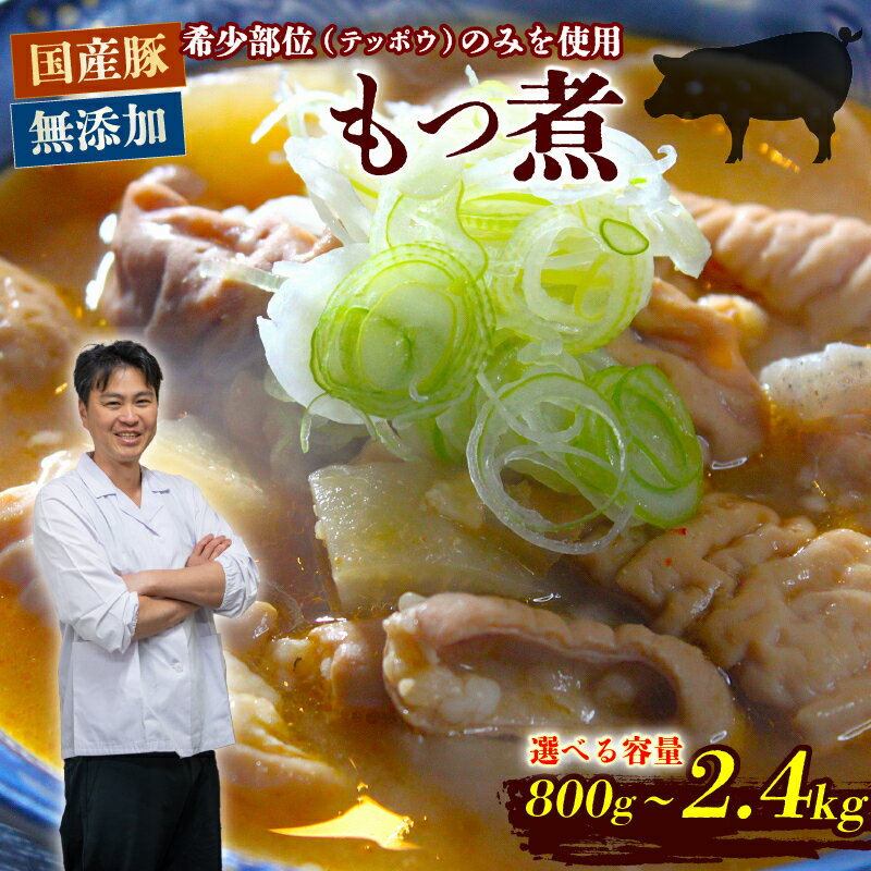 【ふるさと納税】 もつ煮 選べる 容量 800g 1.6kg 2.4kg モツ 冷凍 豚もつ もつ煮込み 野菜 大根 こんにゃく 美味しい 絶品 おかず 晩ごはん おつまみ テッポウ ホルモン 希少部位 お手軽 簡単調理 父の日 家族 送料無料 ちさと 埼玉県 羽生市
