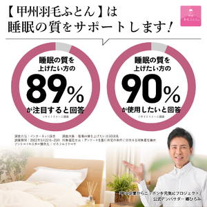  【甲州羽毛ふとん】ロイヤルグース93%抗菌・抗ウイルス加工羽毛合い掛けふとん（クイーン/ホワイト） 羽毛布団 寝具 掛けふとん 布団 掛布団 クイーン布団 羽毛布団 寝具 掛けふとん 抗菌布団 抗菌