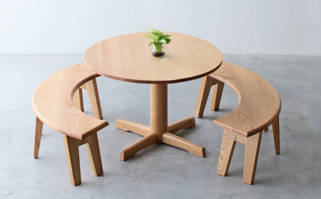 ダイニングテーブル 丸 オーク材 4人用 110cm 丸テーブル 木製 無垢 秋山木工 秋山木工株式会社 家具 インテリア 静岡県 藤枝市