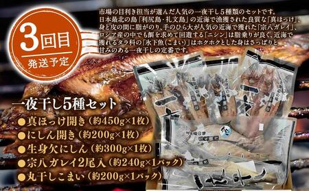 【全３回定期便】市場の目利きが厳選！北海道の干物セット_03383