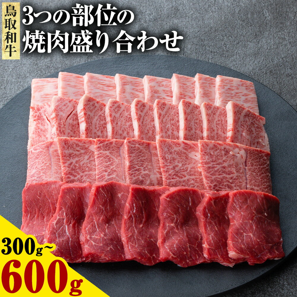 【ふるさと納税】鳥取和牛 3つの部位の 焼肉 盛り合わせ 選べる 300g 600g 株式会社 やまのおかげ屋《30日以内に出荷予定(土日祝除く)》鳥取県 八頭町 和牛 牛肉 牛 やきにく ヤキニク