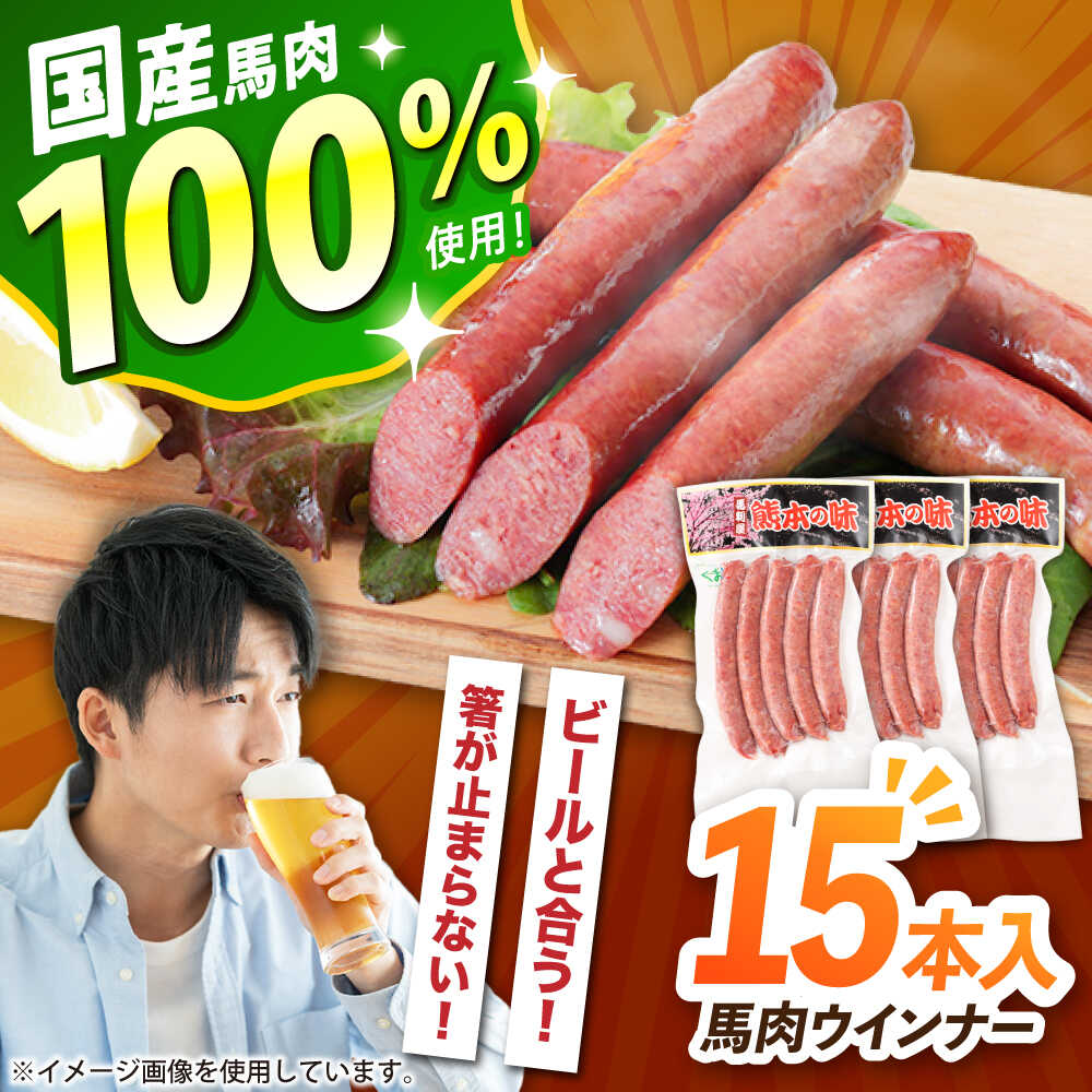 【ふるさと納税】『純国産』熊本の味「桜」 国産 馬肉 100% 馬肉 ウインナー 15本【有限会社 九州食肉産業】[AYCN124]