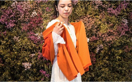 ストール CLEMATIS リバーシブル和紙ストール ( たたきポケット・レッド ) レディース | 大判 ストール リバーシブル 和紙 おしゃれ シンプル マフラー 春夏 春 夏 新潟県 五泉市 株