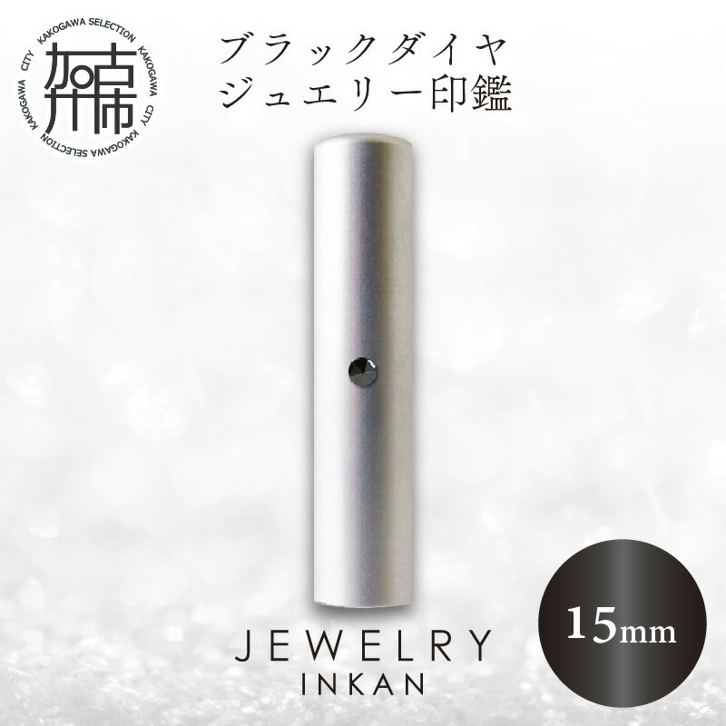 【ふるさと納税】【レビューキャンペーン】ブラックダイヤ チタン【ジュエリー印鑑】(JEWELRY INKAN)15mm《 印鑑 はんこ ジュエリー印鑑 印鑑 ブラックダイヤ チタン 》