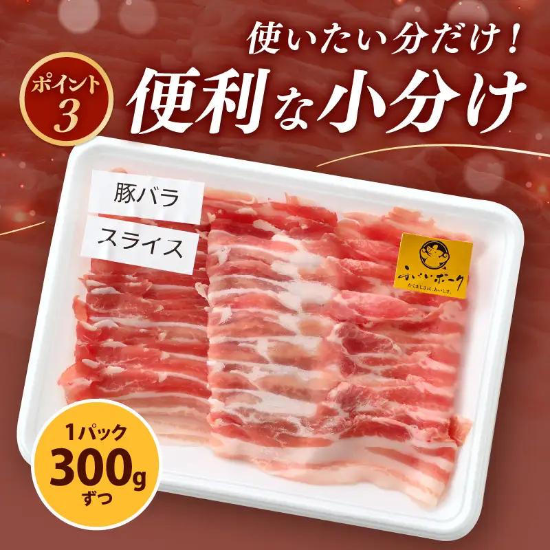 【ブランド豚】ふくいポーク バラスライス 600g（300g 2パック）冷凍 国産豚肉 [e02-a021]