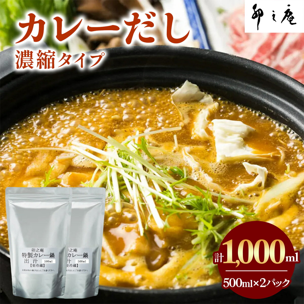 【ふるさと納税】[卯之庵特製] カレーだし (500ml×2パック) [2217]
