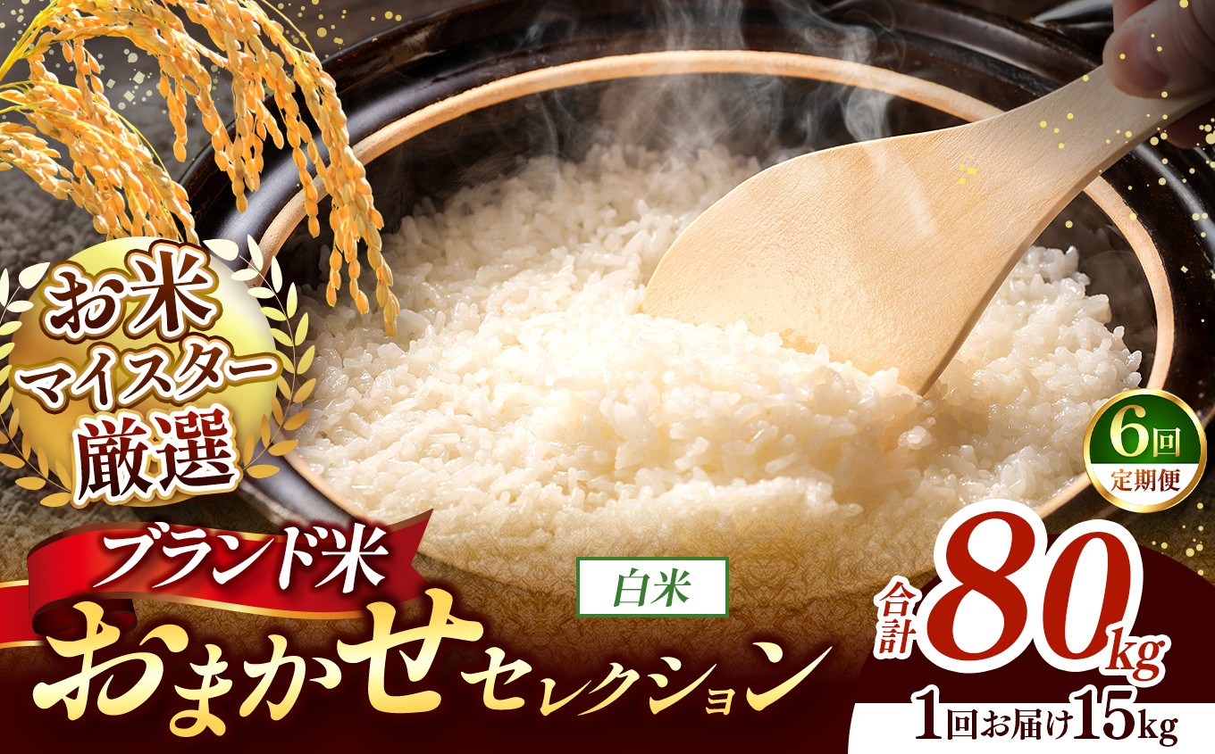 
                  【 令和7年産 】おまかせ セレクション 【定期便6回】熊本県産 白米  ＜ひのひかり / 森のくまさん / くまさんの輝き ＞ 15kg  | 単一銘柄 米 単一米 お米 こめ 小分け 人気 コメ お米 5kg 10kg 15kg 20kg 25kg 30kg 定期便 3回 6回 12回 ブランド米 菊池川流域 家庭用 送料無料 熊本 くまもと 熊本県 和水 和水町 人気 ごはん
                