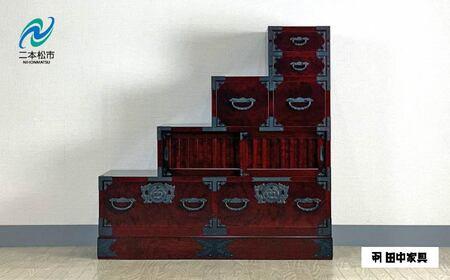 33民芸階段箪笥 右上がり 《創業明治2年 田中家具 謹製》【田中家具】