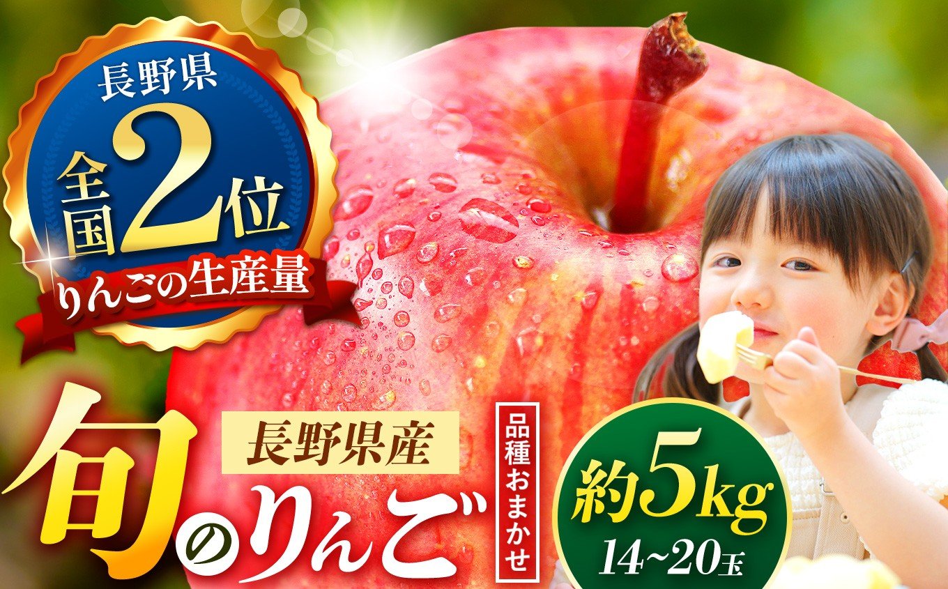 
            【先行受付：2026年発送】信州産りんご【品種おまかせ】約5kg (14～20玉)　【秋映・シナノスイート・シナノゴールド・名月・サンふじ・グラニースミス】 | ふるさと納税 果物 くだもの フルーツ サンふじ 秋映 シナノスイート リンゴ りんご 林檎 信州産 長野県 松本市
          