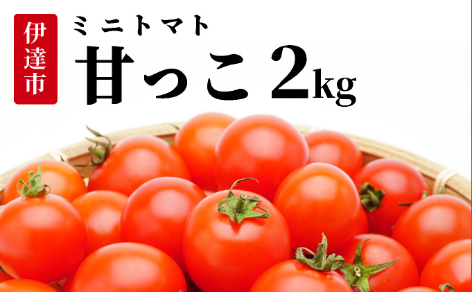 北海道伊達産 ミニトマト 甘っこ 2kg とまと 甘い 野菜 やさい 人気 新鮮 産地直送 農家直送 先行受付