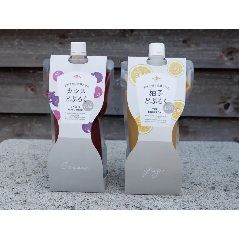ヤマトどぶろく（カシス1本、柚子1本）500ml　2本セット