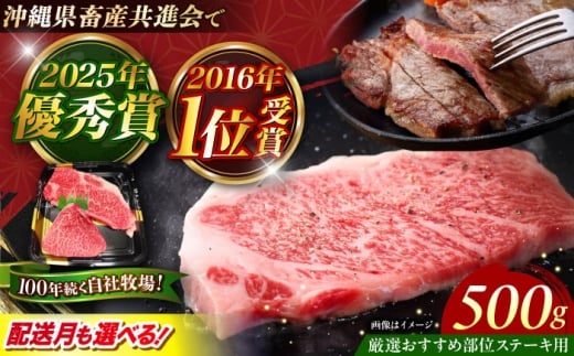 【2026年2月発送】 【厳選！おすすめ部位】沖縄和牛 佐渡山牛 ステーキ肉 500g ステーキ 牛肉 和牛 焼肉 赤身 沖縄市 / 肉のサブロー 肉 沖縄和牛 サーロイン 国産 ヒレ モモ ロース シャトーブリアン 冷凍 ギフト プレゼント BBQ 焼肉 自家用 家庭用 柔らかい 高級 受賞 人気 おすすめ サーロインステーキ 極上[BCBC001-2]