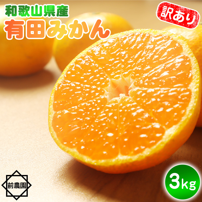 BL6171_【2025年先行予約】【産地直送】和歌山県産 有田みかん 3kg サイズ混合 【訳あり】