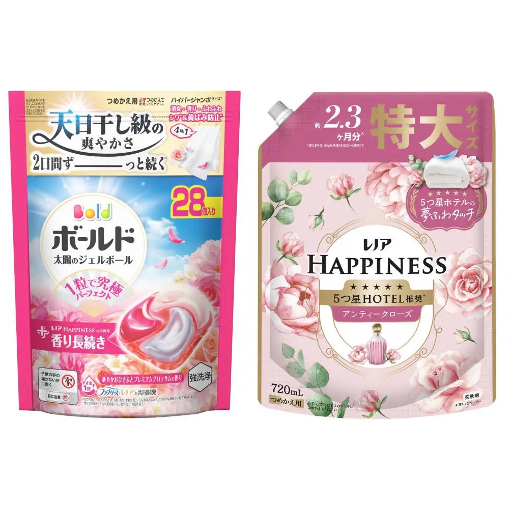 ボールド ジェルボール ４D華やかおひさまとプレミアムブロッサムの香り ＆ レノアハピネスローズ つめかえ用