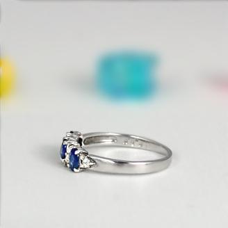 サファイヤ リング 0.6ct K10WG （12078）
