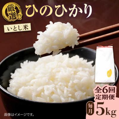 ふるさと納税 糸島市 【全6回定期便】糸島産 いとし米 厳選ひのひかり 5kg 糸島市/三島商店 [AIM025]