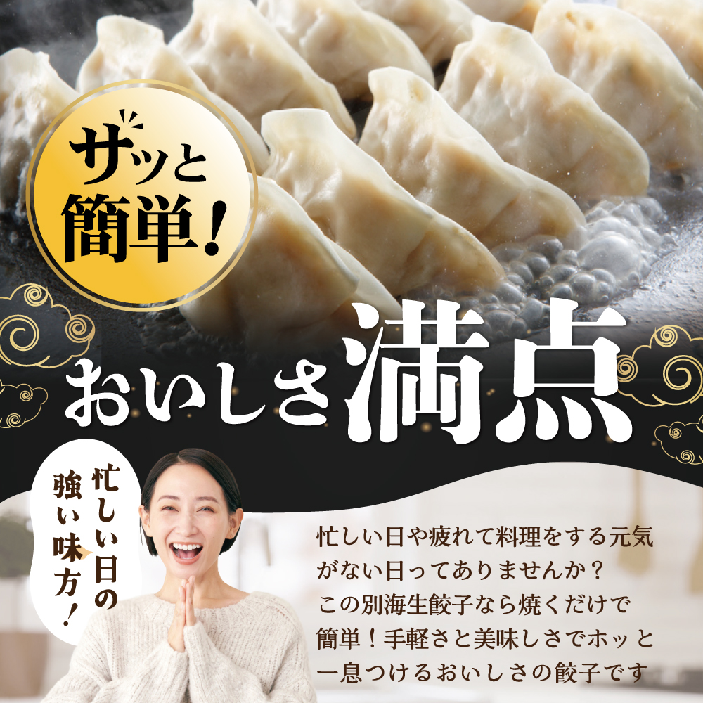 北海道 別海町 別海牛 生 餃子 144個 （48個×3袋）【NS0000014】_イメージ2