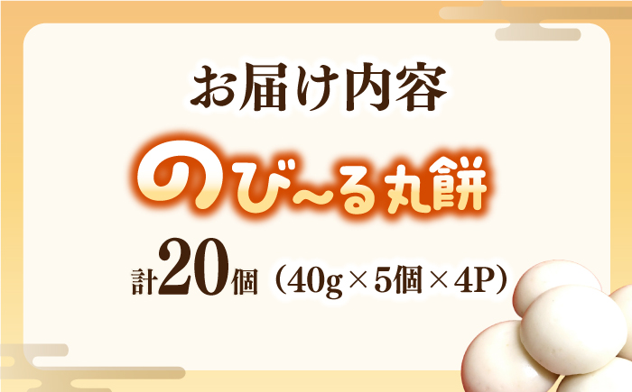 【大人気のため数量限定！】 伸び-る 丸餅 4パック 計20個 / 佐賀県産餅米100%使用 もち 餅  / 佐賀県 / 旬菜舎さと山 [41AABM002]