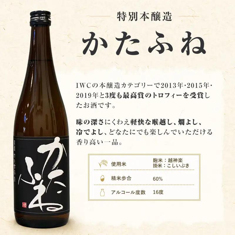 世界が認めた新潟上越の日本酒 IWC トロフィー受賞 2本 かたふね 妙高山 飲み比べ セット 日本酒 新潟 新潟県 上越 上越市 地酒 セット お酒送料無料