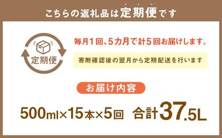 【5回定期便】小樽の造り酒屋 本みりん(500ml×15本)