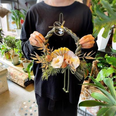 ふるさと納税 水戸市 正月飾り 和風リース 「悠雅」 マンションドアや玄関におすすめです。 |  | 02