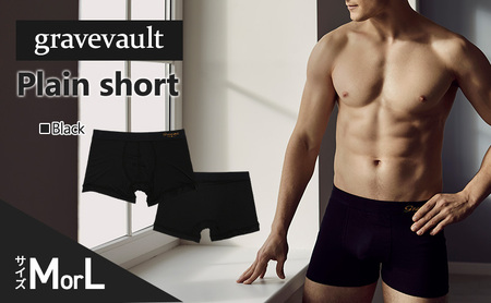 gravevault Plain short （グレイブボールト プレーン ショート） Black Mサイズ