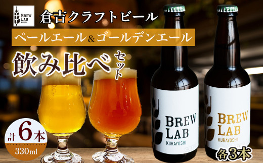 ＢＲＥＷ　ＬＡＢ　クラフトビール【６本セット】 ビール クラフトビール 地ビール ペールエール ゴールデンエール 鳥取県 倉吉市 珍しい 美味しい ビール党 クラフトビア 手作り おすすめ 飲み比べ 詰め合わせ 大容量